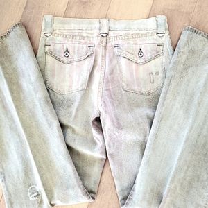 NWOT ROGAN  Pastel Distressed Flare  Jeans, 28